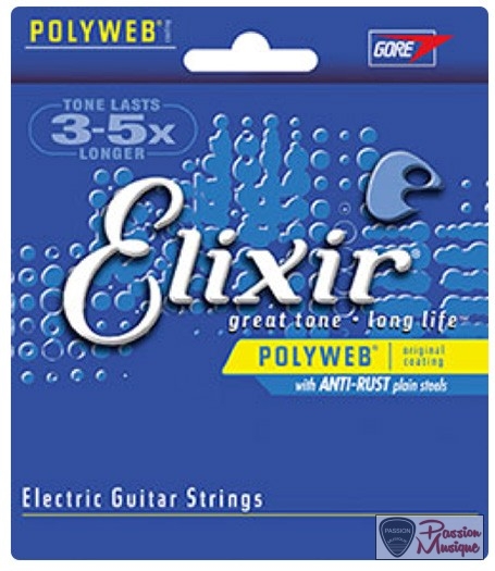 PASSION MUSIQUE - Elexir 12000 Electric Guitar Ppolyweb .009 mm .042 mm