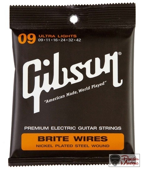 PASSION MUSIQUE - Gibson Brite Wires Ultra Light 9-42
