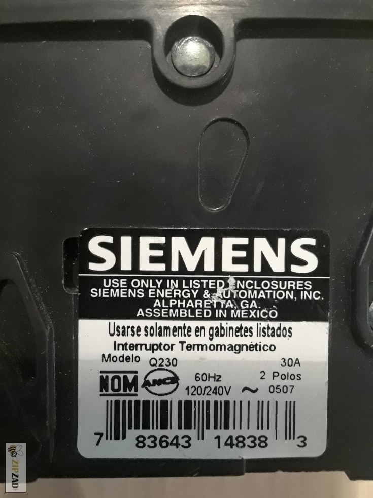 ZIPZAD - Siemens 30A 2 Pole 120/240V Type Q Breaker